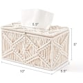 Miniatyrbild 2 av 5: VevnadslådaRektangulär Pappersvävnadshållare med Pärlknapp Servettvävnadsorganisatör Heminredning Rectangle