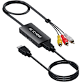 Miniatyrbild 1 av 7: RCA till HDMI-omvandlare, AV till HDMI kompositvideo-ljudomvandlare, stöder PAL/NTSC för PS2, PS3, STB, VHS, VCR, Blu-Ray DVD