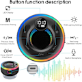 Miniatyrbild 5 av 6: Portabel Bluetooth-högtalare, Duschhögtalare, Vattentät IPX7, Bluetooth Musikbox med Ljus, LED-Display, Handsfree-funktion