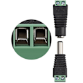 Miniatyrbild 2 av 3: DC-kontakt adapterpluggset - 12V - Hona + hane - Skruvterminaler - 10 stycken