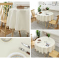 Miniatyrbild 5 av 5: Duk med modern klassisk design, vattentät och fläckbeständig, nordisk rund duk, används för dekoration vid bröllop, restauranger B 260cm - Table within 220cm