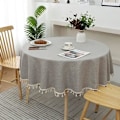 Miniatyrbild 1 av 5: Duk med modern klassisk design, vattentät och fläckbeständig, nordisk rund duk, används för dekoration vid bröllop, restauranger B 260cm - Table within 220cm