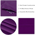 Miniatyrbild 3 av 5: Mörkläggningsgardiner för sovrum – Gardinstångsficka, termiskt isolerade, energibesparande draperier för vardagsrum och kök, 2 paneler purple 132X213cm