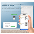 Miniatyrbild 5 av 5: Smart Video Dörrklocka 1080P WiFi Kamera 2-vägs Video Intercom Utomhus Trådlös Dörrklocka Smart Life APP Säkerhetsskydd - Svart