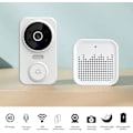 Miniatyrbild 3 av 4: Trådlös Fjärrstyrd Videodörrklocka, Smart Hem Wifi Dörrklocka Utomhus Trådlös Dörrklocka Kamera Klocka Tvåvägs Ljud Intercom Nattseende Smart Life APP white