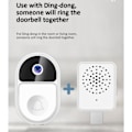 Miniatyrbild 2 av 5: Smart Videodörrklocka 1080P WiFi Kamera 2-vägs Video Intercom Utomhus Trådlös Dörrklocka Smart Life APP Säkerhetsskydd black
