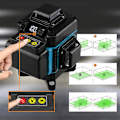 Miniatyrbild 6 av 7: Laser Vattenpass 4D 360 16 Linjer Laserkors + Stativ