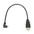 30 cm Micro-HDMI vinklad hane till HDMI-hane (90 grader) - Stöder 4k