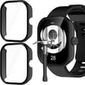 2-delt etui kompatibelt med Xiaomi Redmi Watch 4, ridsefast bumper-etui til ur - Sort