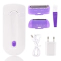 Miniatyrbild 1 av 5: USB Laddningsbar Epilator för Kvinnor, Bärbar Kroppshårsrakare, Rotationshuvud, Ansikte, Ben, Bikini, Läpp, Hårfjerning