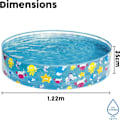 Miniatyrbilde 4 av 5: Sea Life Play Pool Barnebasseng, Oppblåsbar Overjordisk Basseng, Utendørs Hagebasseng Blå 48 x 10 Tommer