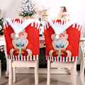 Miniatyrbild 4 av 7: Julstolsöverdrag Julstolsöverdrag Julstolsöverdrag Julmatstolsöverdrag För Julfest Dekoration Hem,Kök Santa Claus