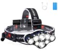 USB oppladbar LED-hodelykt for utendørs bruk, multifunksjonell for camping, nattfiske, vanntett, lang batterilevetid