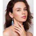 Miniatyrbillede 3 af 5: Par Wing Øreringe Resin Nyhed Dangle Øreringe Brude Kvast Drop Øreringe Sommerfugl Vinge Øreringe Sommerfugl Brude Øreringe Fancy