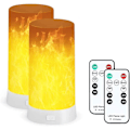 Miniatyrbillede 1 af 5: 2 Sæt Acsergery LED Flammelamper med Fjernbetjening. USB Genopladelig Flammeeffekt