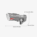 Miniatyrbilde 4 av 5: Elektrisk vannpistol for voksne og barn, automatisk med høy kapasitet grey