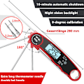 Miniatyrbilde 3 av 5: Digitalt kjøtttermometer - Raskt øyeblikkelig avlesning mattermometer for matlaging, godteriproduksjon, utendørsgrill, vanntett kjøkkentermometer
