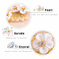 Miniatyrbild 4 av 5: Bröllopshårnålar Silver Sparkly Rhinestones Pärlor Blomhårnål Brudhårprydnader Gorgeous (Guld)