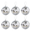 Miniatyrbillede 1 af 5: 24 stk Sølv Disco Spejlkugle Til Festdekoration Juletræ Bryllup Fødselsdagsfest Pynt 3cm