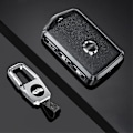 Miniatyrbillede 1 af 5: Dww-Volvo Smart Car Key Holder - Grå - Til Volvo XC60 XC70 XC90 C30 S60 S80 S90 V60 V70 V90 - Læder - Sideknapper