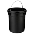 Miniatyrbilde 3 av 3: Pedalbøtte i svart metall - 3 L