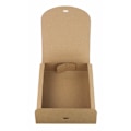 Miniatyrbild 2 av 5: 12-pack fyrkantiga presentförpackningar, 16,5 cm x 16,5 cm x 5 cm, enkel montering, brun låda med rosettband brown