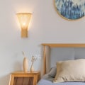 Miniatyrbillede 2 af 5: Indendørs bambus væglampe, Rattan E27 Retro væglampe, Trappe væglampe, Håndlavet indretning bambuslampe, Kurv lampeskærm Sengelampe