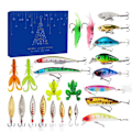 Miniatyrbild 1 av 4: 24 set fiske-adventskalender 2023 vuxna män tonårspojkar, fiskedrag-adventskalender, 100 % ny