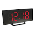 Miniatyrbild 1 av 3: Digital Klocka Stor Display Multifunktionell LED Elektrisk Väckarklocka Spegel Yta För Hemmet red