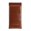 Stilfuld brun PU-læder solbrilleopbevaringspose