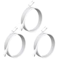 3-pack 2m USB-C-kabel för laddning och dataöverföring iPhone 16, 15 iPad Mac Vit Vit 3-PACK 2M laddningskabel