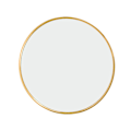 Miniatyrbillede 1 af 5: Rund vægmonteret badeværelsesspejl makeup spejl rammespejl egnet til badeværelse stue soveværelse (40cm, guld)