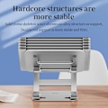 Miniatyrbild 4 av 5: Laptopstativ för skrivbord, datorstativ för bärbar dator, hopfällbart bärbart laptopstativ (grå)