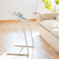 Miniatyrbillede 2 af 5: Bærbar justerbar sammenklappelig bord Stue TV Computer bord Multifunktionel med kopholder Sort/Hvid