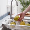 Miniatyrbilde 3 av 5: Multifunksjonell oppvaskstativ teleskopisk avløpskurv utvidbar oppvaskstativ egnet for kjøkkenvask for å spare plass