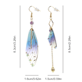 Miniatyrbillede 2 af 5: Par Wing Øreringe Resin Nyhed Dangle Øreringe Brude Kvast Drop Øreringe Sommerfugl Vinge Øreringe Sommerfugl Brude Øreringe Fancy