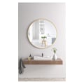 Miniatyrbillede 3 af 5: Rund vægmonteret badeværelsesspejl Makeup Dressing Mirror Frame Mirror Velegnet til badeværelse Stue Soveværelse (50cm, Guld)