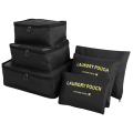 Miniatyrbilde 1 av 5: 6PCS Reisearrangør Pakkeposer Pakkekuber Sett Holdbare Reisebagasjearrangører Koffertoppbevaringsposer Kompresjonsposer