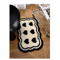 Miniatyrbillede 3 af 5: Hjerteformet badeværelsestæppe toilet dør måtte soveværelse tæppe skridsikker vandabsorberende maskinvaskbar 40*60cm