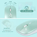 Pikkukuva 2 / 5: Langaton näppäimistö ja hiiri - Ladattava ohut Bluetooth-näppäimistö ja hiirisetti, hiljainen Bluetooth-hiiri, langaton näppäimistö yhteensopiva GREEN