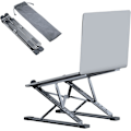 Miniatyrbillede 1 af 5: Bærbar computer stand til skrivebord, 9x7 niveauer justerbar, let og bærbar til rejser (sølv)