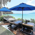 Miniatyrbillede 4 af 5: Bedste sælger erstatning stof haveparasol baldakin til 6/8 arm terrasse solparaply 50% tilbud Navy blue 300cmx8k
