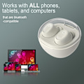 Pikkukuva 7 / 7: Mini BT -kuulokkeet T1, langattomat Bluetooth-kuulokkeet pienille korvakäytäville naisille ja miehille, kristalliset korvanapit Bluetoothilla ja melunvaimennuksella