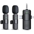 Miniatyrbillede 1 af 5: 2-i-1 Trådløse Lavalier Mikrofoner til iPhone, Android, Kamera, USB-C Mikrofon, Mini Mikrofon med Støjreduktion til Videooptagelse, Vlogging