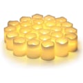 Miniatyrbillede 1 af 5: 24-pak flammefri bloklys, flimrende LED-tealights, varmt hvidt