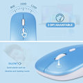 Pikkukuva 2 / 5: Langaton näppäimistö ja hiiri - Ladattava ohut Bluetooth-näppäimistö ja hiirisetti, hiljainen Bluetooth-hiiri, langaton näppäimistö yhteensopiva BLUE