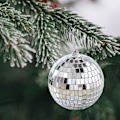 Miniatyrbillede 4 af 5: 24 stk Sølv Disco Spejlkugle Til Festdekoration Juletræ Bryllup Fødselsdagsfest Pynt 4cm