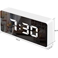 Miniatyrbillede 5 af 5: Vækkeur, LED-display Digitalt Vækkeur med Lysfølsom Dæmpningstilstand, Soveværelse Stue Sengebordur, Hjemmeindretning, Hvid