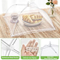 Miniatyrbillede 2 af 5: (6 stk.) Pop-up udendørs picnic net mad dækningstelt til udendørs og camping mad net dæksel genanvendelig og foldbar 17 x 17 tommer