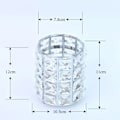 Miniatyrbild 5 av 5: Makeup borsthållare Organizer Golden Crystal Bling Personlig Guld Kam Borstar Penna (Crystal Pot-Sliver)